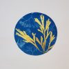 Seaweed in cyanotype and gold leaf